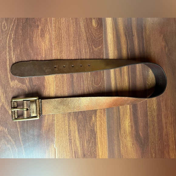 LIZ CLAIBORNE Brown Leather Belt Size Medium - Picture 2 of 7